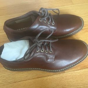 New Sperry Top-Sider Mens Commander Oxfords Shoes Brown Lace Up Wingtip Size 7.5